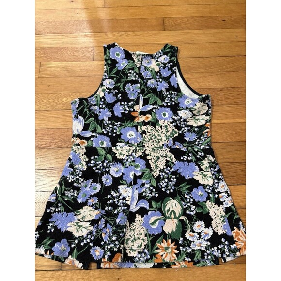 Anthropologie Maeve Size S Brenner Floral Peplum Tank Top - Picture 3 of 6